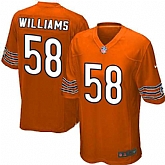 Nike Men & Women & Youth Bears #58 Williams Orange Team Color Game Jersey,baseball caps,new era cap wholesale,wholesale hats